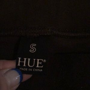 HUE, size Small, Suede like, polyester and spandex leggings